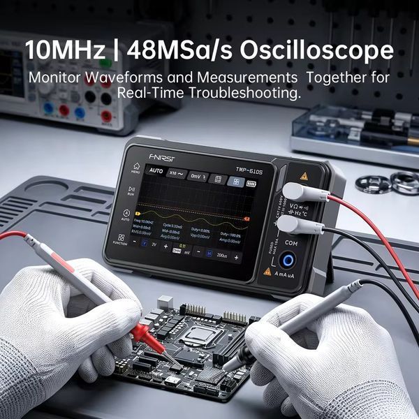 FNIRSI TMP-610S &mdash; портативный осциллограф-мультиметр с генератором сигналов fn-tmp-610s  фото