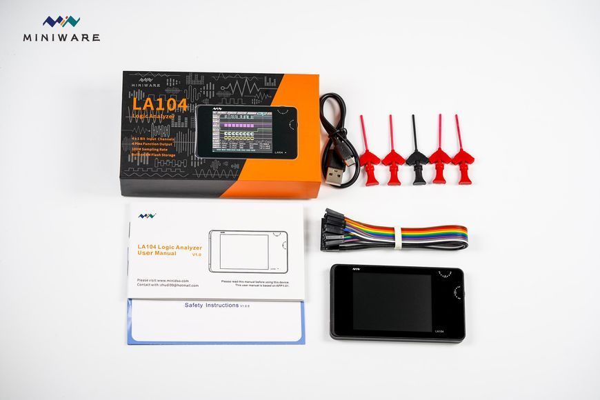LA104 Mini DSO Digital Logic Analyzer 2.8" &mdash; компактний аналізатор логічних сигналів для ремонту й налагодження la-104 фото