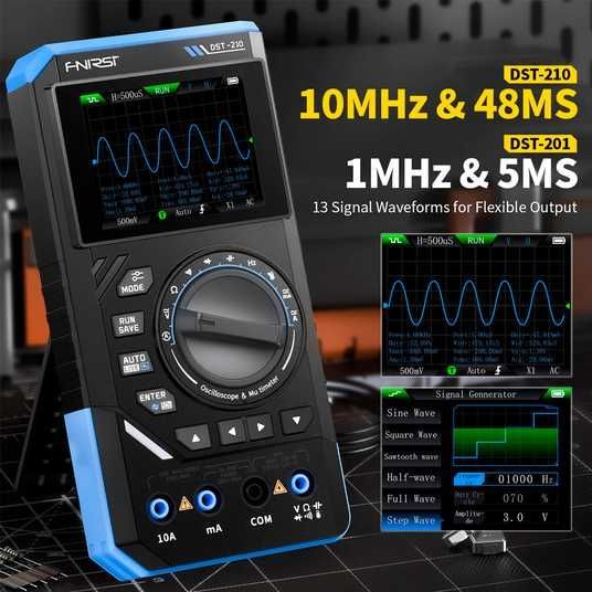 Купити FNIRSI DST-210 3В1 Цифровий мультиметр Осцилограф Генератор