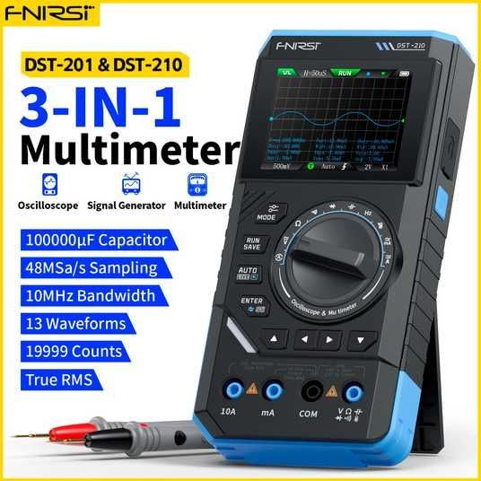 Купити FNIRSI DST-210 3В1 Цифровий мультиметр Осцилограф Генератор