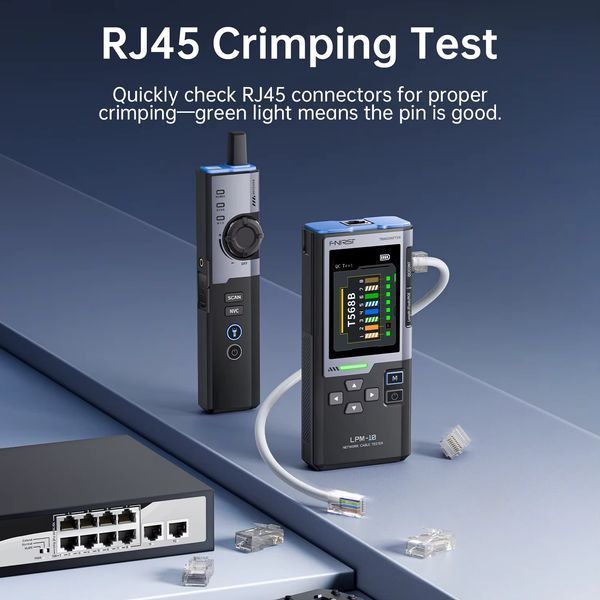 FNIRSI LPM-10A &mdash; интеллектуальный трассоискатель и тестер кабелей RJ45/RJ11 с измерением длины и поиском портов fn-lpm-10a фото