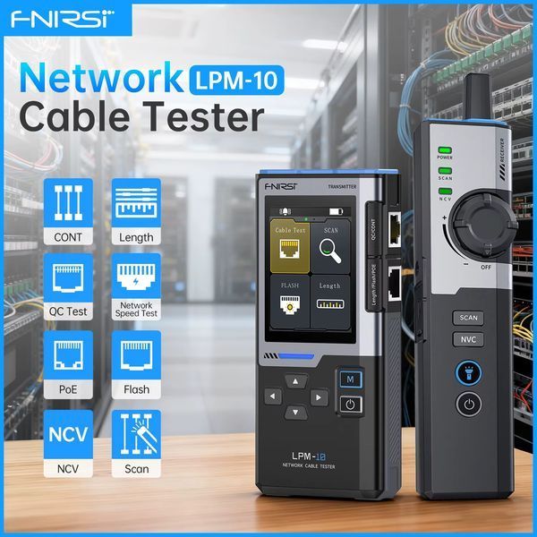 FNIRSI LPM-10A &mdash; интеллектуальный трассоискатель и тестер кабелей RJ45/RJ11 с измерением длины и поиском портов fn-lpm-10a фото