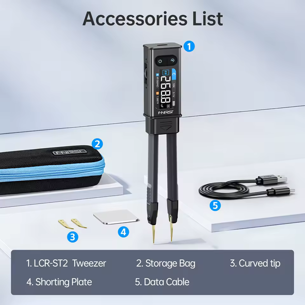 FNIRSI LCR-ST2 Smart Tweezers Bridge &mdash; профессиональный LCR-тестер в формате пинцета fn-lcr-st2 фото