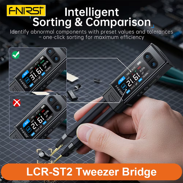 FNIRSI LCR-ST2 Smart Tweezers Bridge &mdash; профессиональный LCR-тестер в формате пинцета fn-lcr-st2 фото