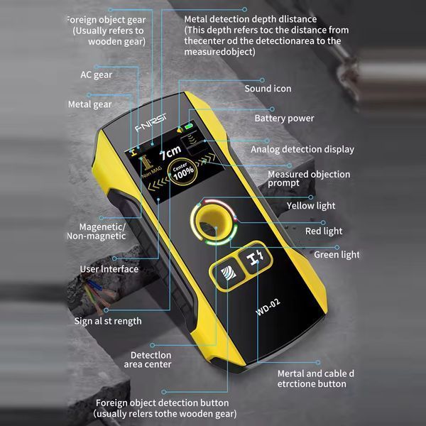 FNIRSI WD-02 - Детектор скрытой проводки, металла и древесины  с TFT-дисплеем fn-wd-02 фото