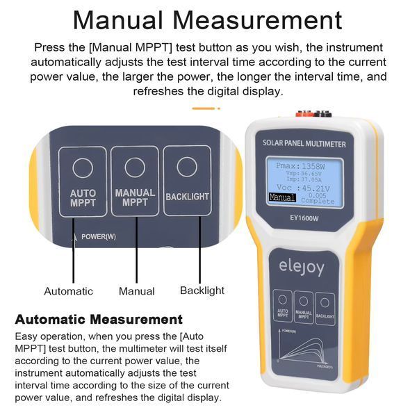 Тестер сонячних панелей ELEJOY EY1600W MPPT, 1600 Вт, 60 В, 60 А ey-1600w фото
