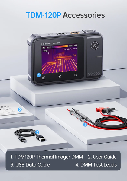 FNIRSI TDM-120P &mdash; тепловизор + мультиметр 2-в-1 fn-tdm-120p фото