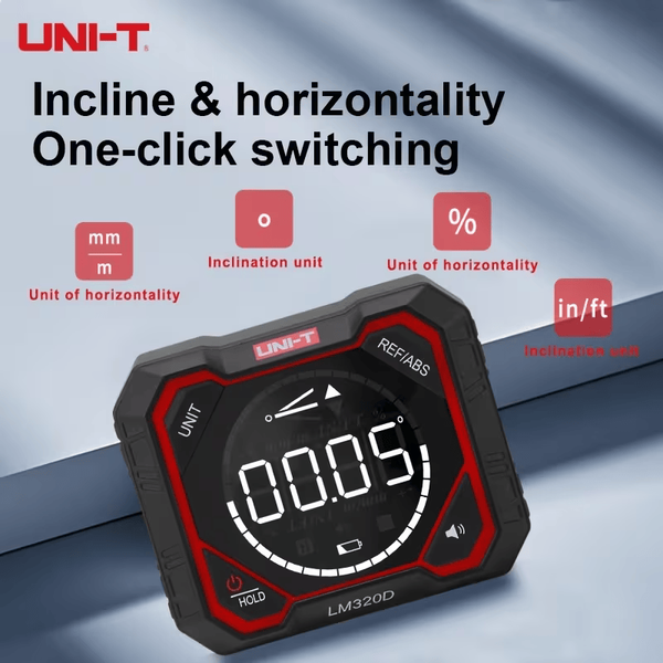 UNI-T LM320D &mdash;  цифровий кутомір з лазером і магнітною основою ut-lm320d фото