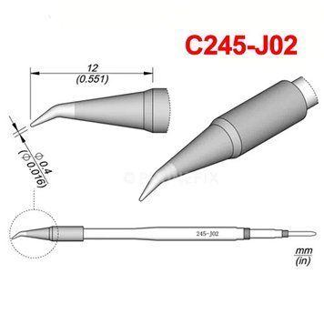 Тонке паяльне жало Phonefix C245-J02 із вигнутою робочою частиною c245-j02 фото